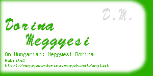 dorina meggyesi business card